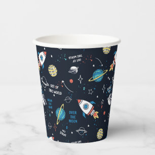 Vasos De Papel Fuera de este patrón espacial mundial