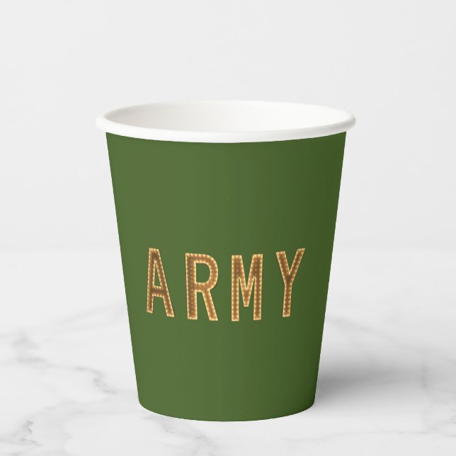 Vasos De Papel Fuerza del Ejército (Anverso)