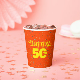 Vasos De Papel FUN 50 cumpleaños