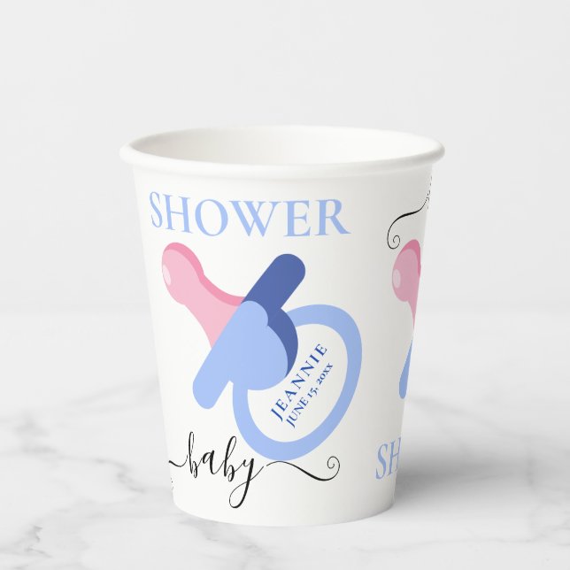 Vasos De Papel Fun Baby Binky BABY SHOWER (Anverso)