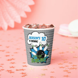 Vasos De Papel Fun Bowling Birthday Boy