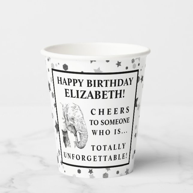 Vasos De Papel Fun Elephant Birday Party Paper Cup (Anverso)