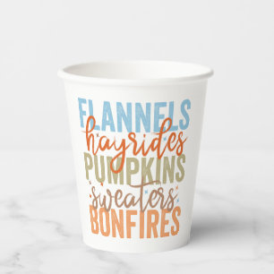 Vasos De Papel Fun Fall Vibes
