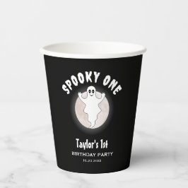 Vasos De Papel Fun Halloween Ghost Spooky One First Birthday