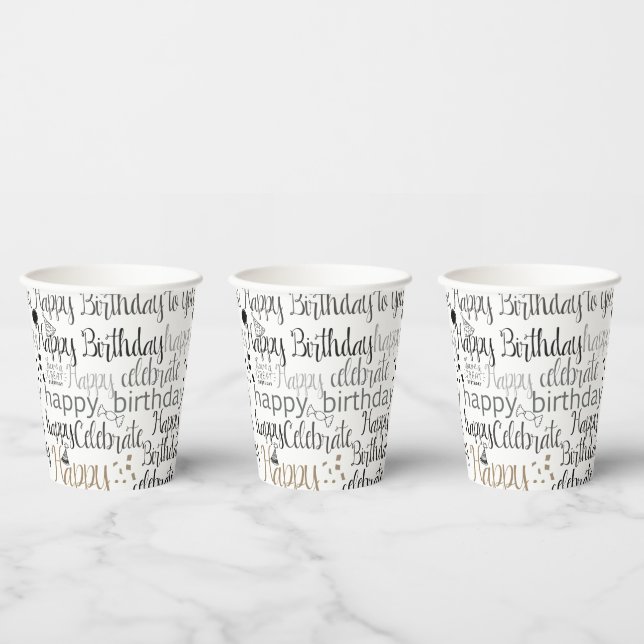 Vasos De Papel Fun Happy Balloons Birthday (Multi)