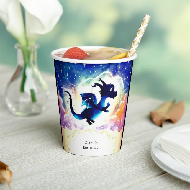 Vasos De Papel Fun Majestic Dragon Cumpleaños (in situ)