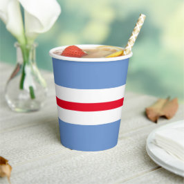 Vasos De Papel Fun Patriótico Rojo Luz Blanca Azul franjas de Car