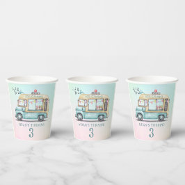 Vasos De Papel Fun Summer Ice Cream Truck Birthday Party 