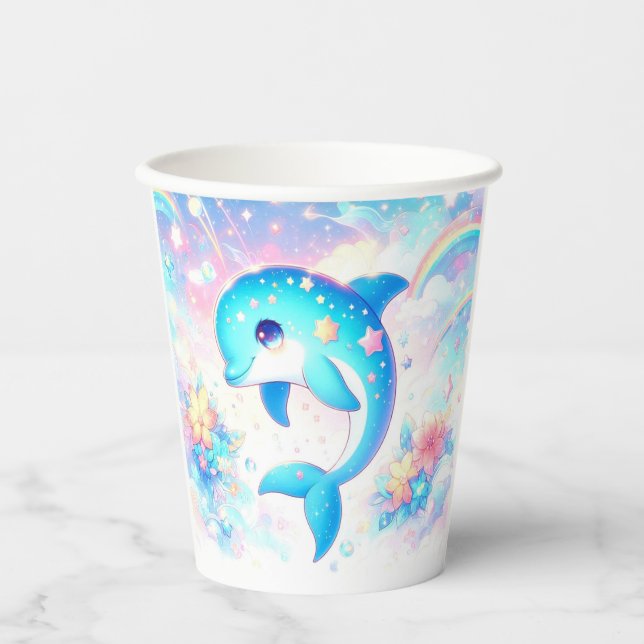 Vasos De Papel Fun Under Sea Dolphin Baby Shower (Anverso)