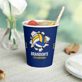 Vasos De Papel Fun Volleyball Boy Birthday