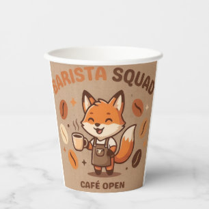 Vasos De Papel Funda personalizada para café Kraft de la escuadra
