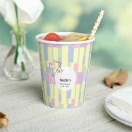Vasos De Papel Funky Cubism Handwritten StarkDelivery Baby Shower