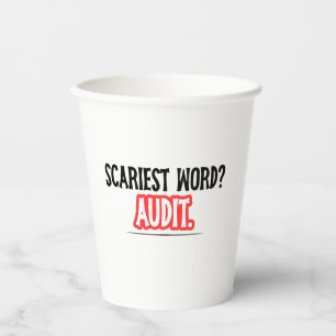 Vasos De Papel Funny Accountant Halloween - ¿Palabra más precaria