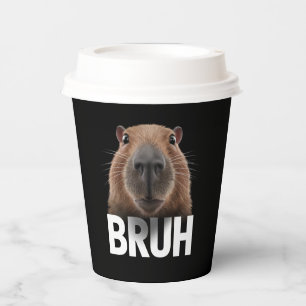 Vasos De Papel Funny Capybara Bruh