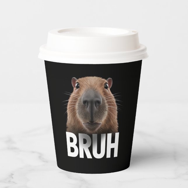 Vasos De Papel Funny Capybara Bruh (Anverso)