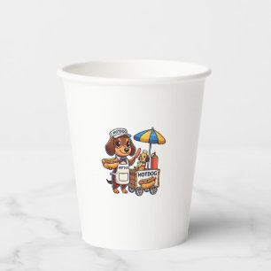 Vasos De Papel Funny Dachshund Perro Doxie Sausage Hotdog Sandwic