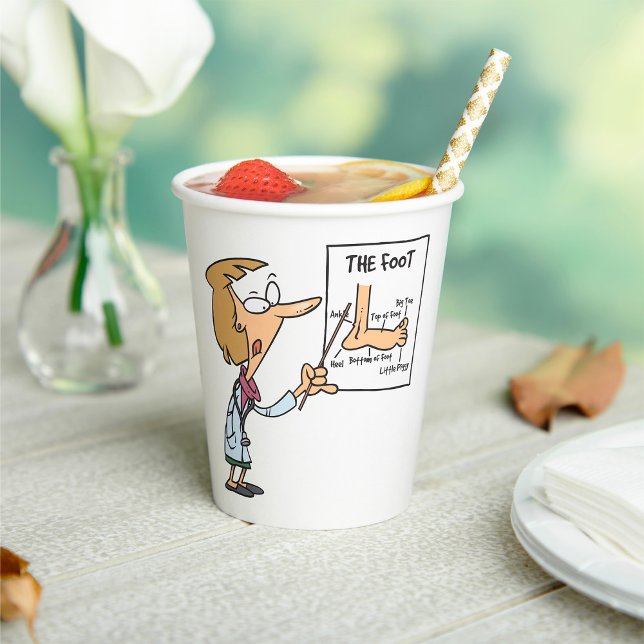 Vasos De Papel Funny Doctor Teaching Foot Anatomy (Subido por el creador)