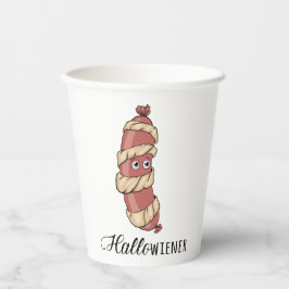 Vasos De Papel Funny Halloween Hotdog Mummy Hallowiener Pun