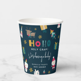Vasos De Papel Funny 'Ho Holy Crap' Navidades de Baby Shower