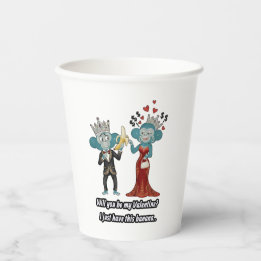 Vasos De Papel Funny Monkey Couple Valentine's Day