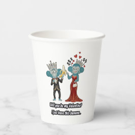Vasos De Papel Funny Monkey Couple Valentine's Day