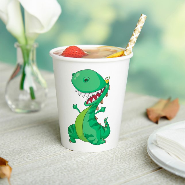 Vasos De Papel Funny Personalizado Dinosaur Roaring T-Rex (Subido por el creador)
