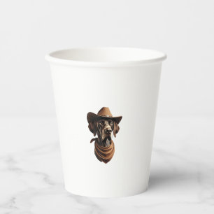 Vasos De Papel Funny Sheriff Dog Shirt Alemán Puntero Perro Mamá