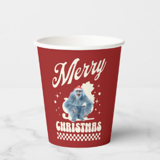 Vasos De Papel Funny Yeti - Merry Christmas