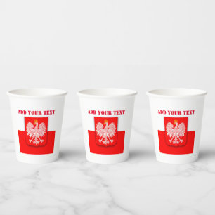 Vasos De Papel Fútbol de Bandera Polska