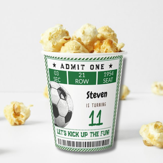 Vasos De Papel Fútbol para niños cumpleaños (Subido por el creador)