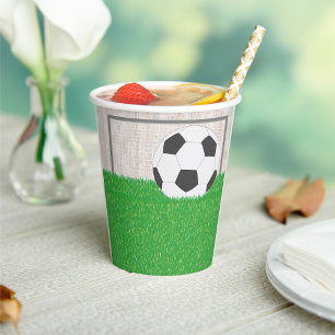 Vasos De Papel Fútbol Y Gol