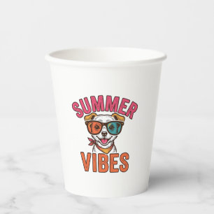 Vasos De Papel Gafas de sol para perros Summer Vibes Diseño de ca