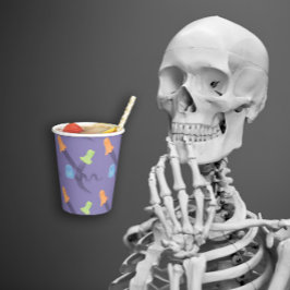 Vasos De Papel Gafas en lila, Halloween