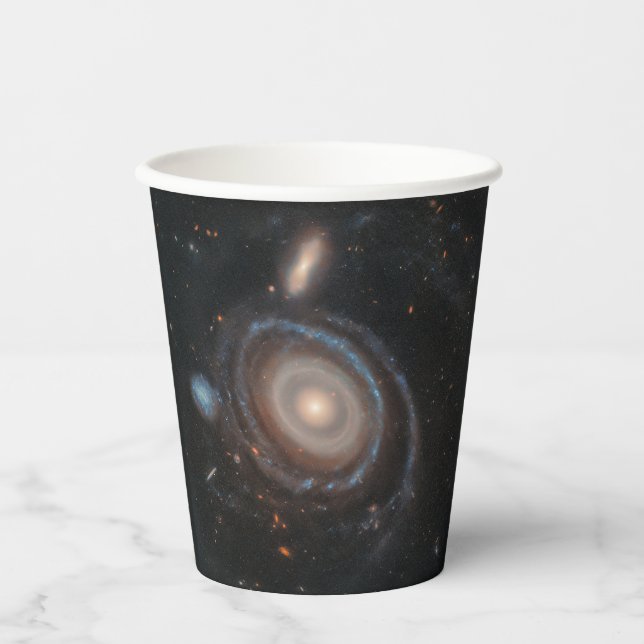 Vasos De Papel Galaxia Bullseye del telescopio espacial Hubble (Anverso)