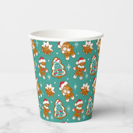 Vasos De Papel Galletas de jengibre de Navidad