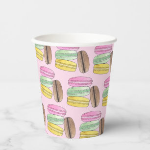 Vasos De Papel Galletas de Pasta Francesa Macarrones Macarons Pas