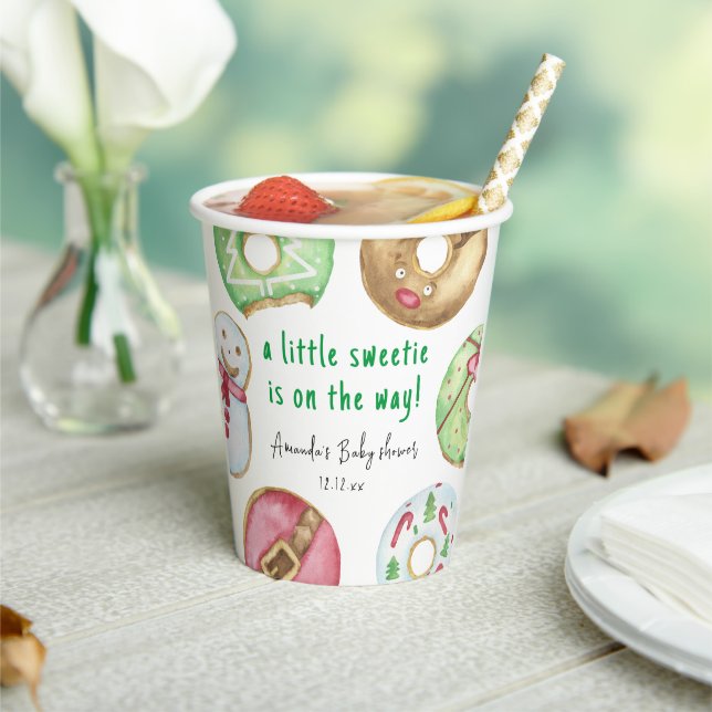 Vasos De Papel Galletas navidades y no bebe ducha (in situ)