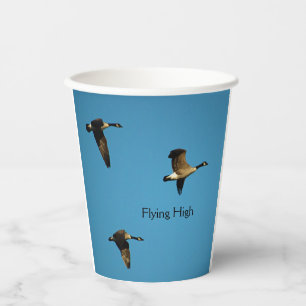 Vasos De Papel Gansos canadienses en vuelo  