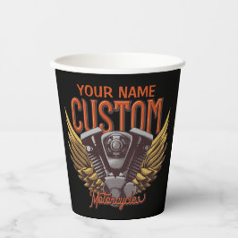 Vasos De Papel Garaje de motocicleta personalizada Eagle Wings Bi