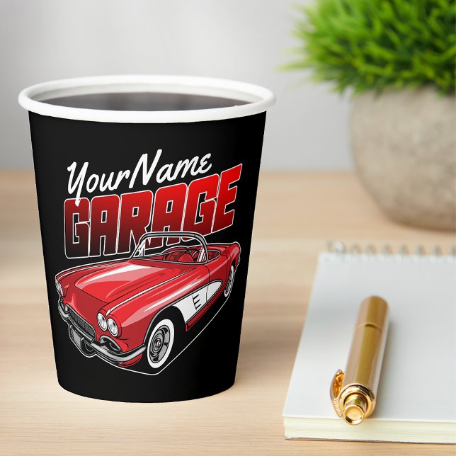 Vasos De Papel Garaje personalizado de 1961 C1 Red Classic Sports (Subido por el creador)