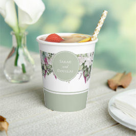 Vasos De Papel Gardenia / Snapdragon Boda Sage Paper Cup