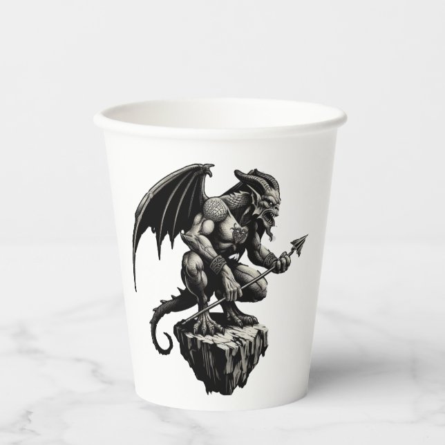 Vasos De Papel Gargoyle (Anverso)