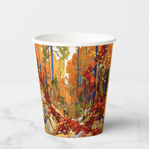 Vasos De Papel Garland del otoño, pintura famosa,