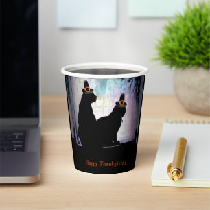 Vasos De Papel Gatitos de Acción de Gracias