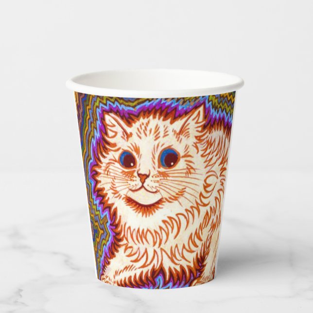 Vasos De Papel Gato Caleidoscopio (Anverso)