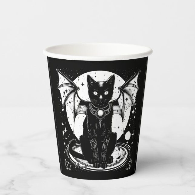 Vasos De Papel Gato Cósmico Gato I (Reverso )