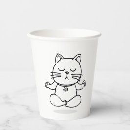 Vasos De Papel Gato de yoga