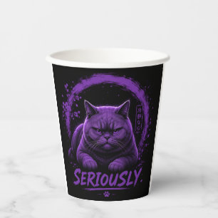 Vasos De Papel Gato en serio 