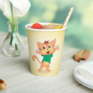 Vasos De Papel Gato Groovy
