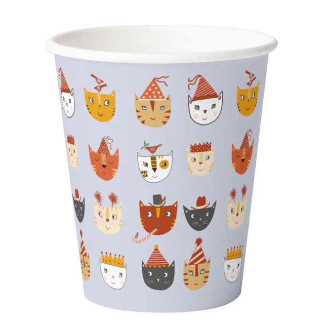 Vasos De Papel Gato Kitty (Cute kitty cat themed party paper cup)